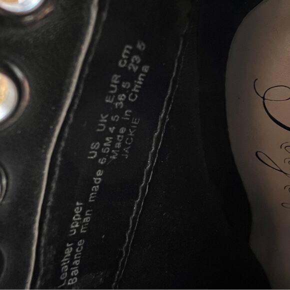 Fergie Women 6. 5 Bootie Jackie Ankle Moto Black Suede Peep toe Metal Accent Zip - Picture 10 of 10